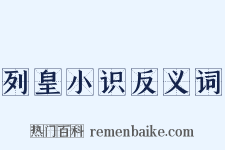 列皇小识反义词是什么意思的图片